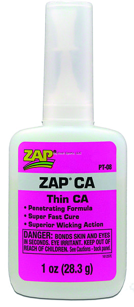 ZAP PT-08 CA Glue Pink-Label Thin 1oz