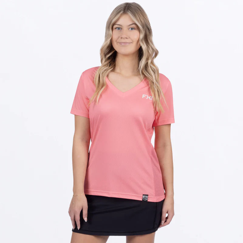 FXR Womens Rush Air UPF V-Neck T-Shirt