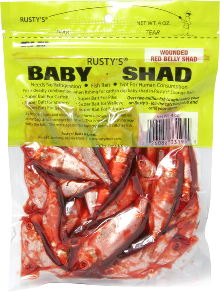 Rusty's Wounded Red Belly Shads 4oz