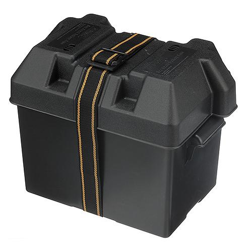 Seachoice Standard Marine Battery Box with Strap & Mounting Kit Fits Group 27