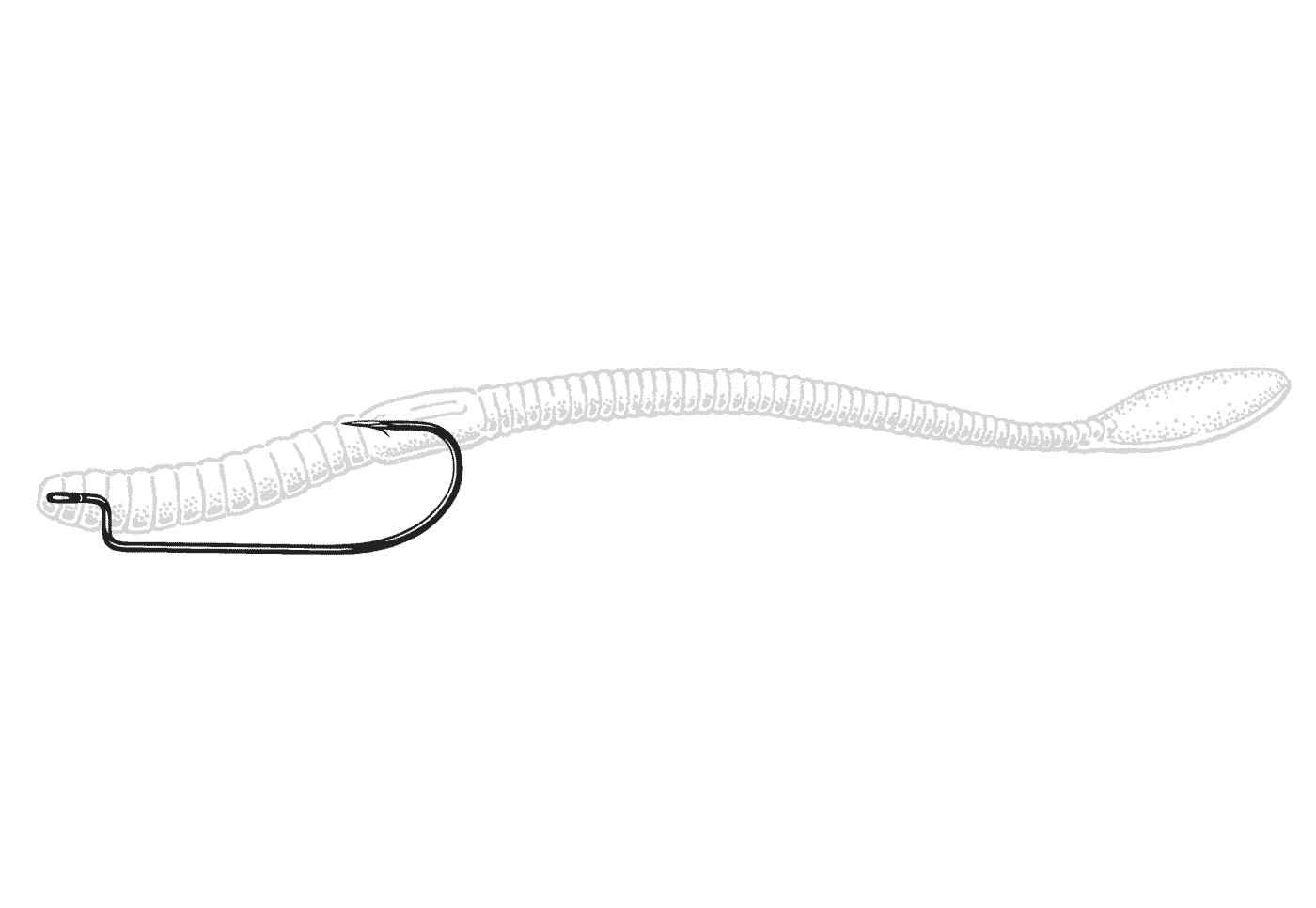 Owner Worm Hook with Cutting Point