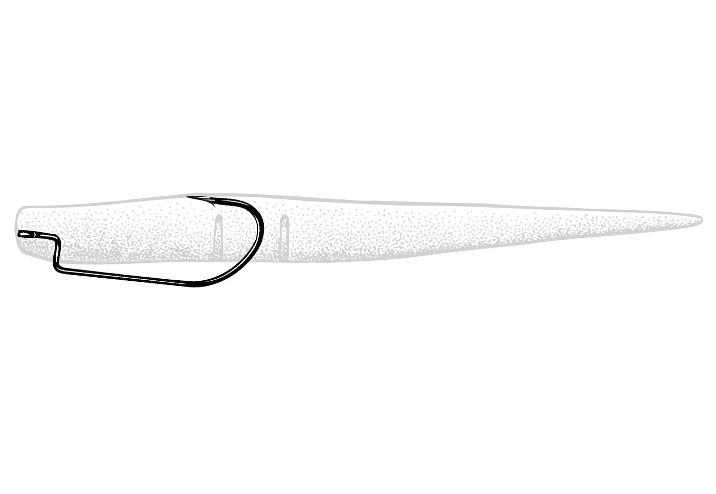 Owner Wide Gap Worm Hook with Cutting Point