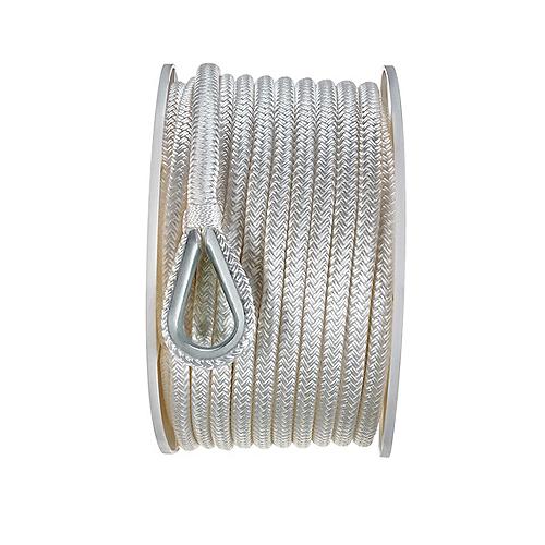 Seachoice White Double Braid Nylon Anchor Line