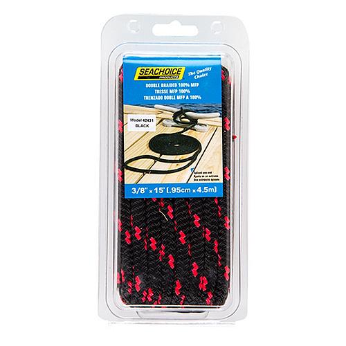 Seachoice Double Braid Black Dock Line