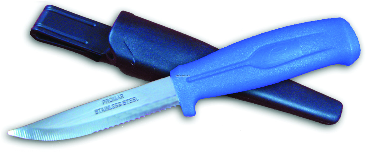 Promar 4” Serrated Stainless Steel Bait Knife with Sheath