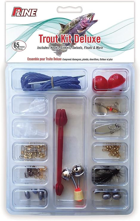 P-Line Trout Kit Deluxe 65pcs
