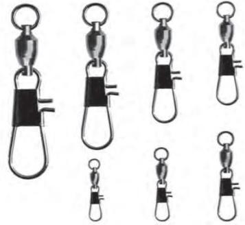 Pucci Black Ball Bearing Snap Swivels