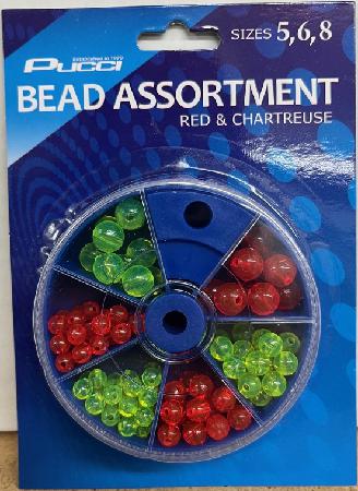 Pucci Bead Assortment Red & Chartreuse
