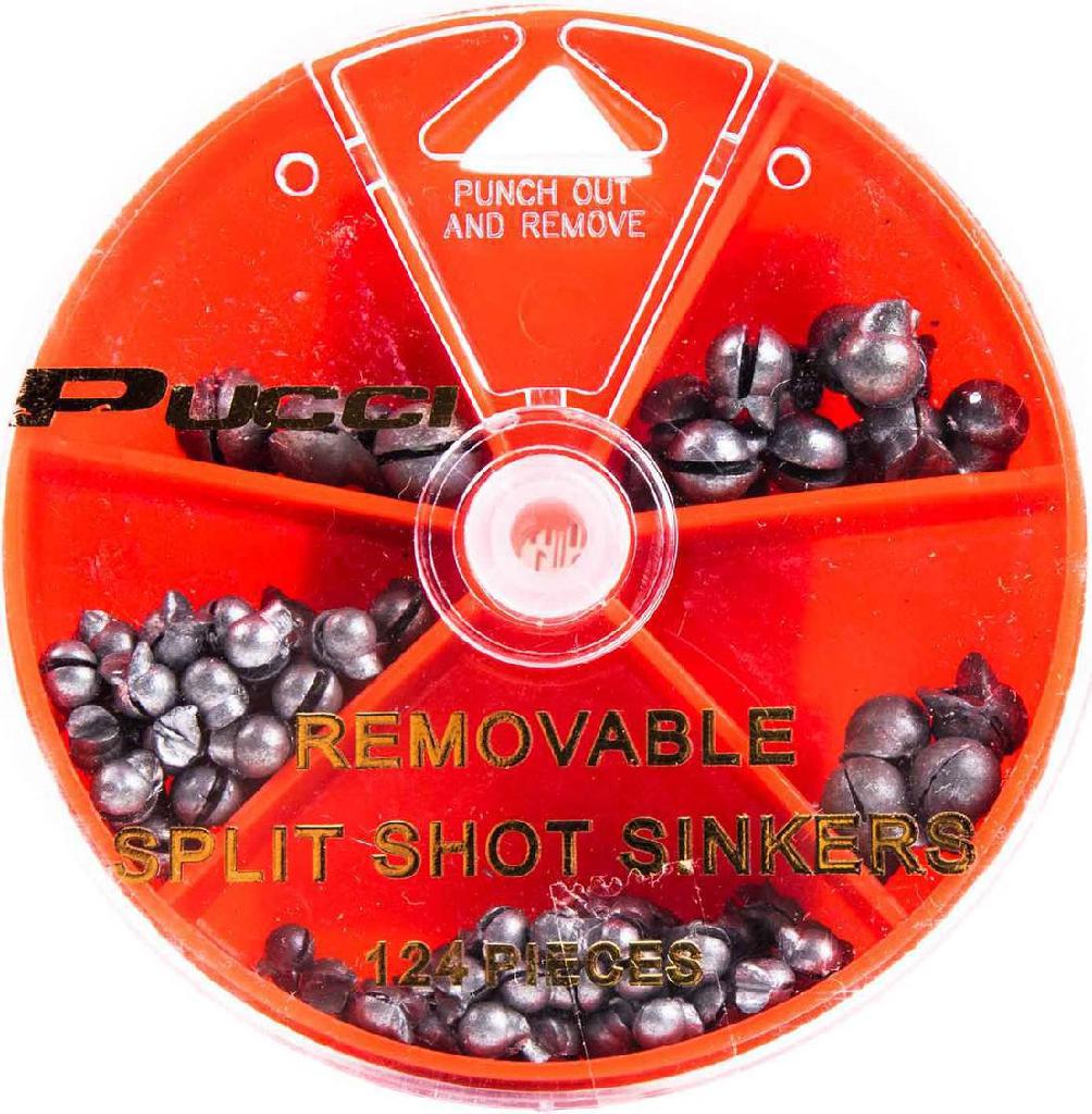 Pucci Split Shot Sinker Selector 124pcs