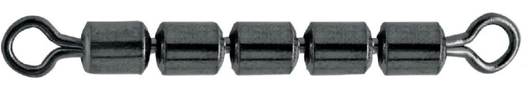 Pucci Black 5-Bead Rolling Chain Swivels