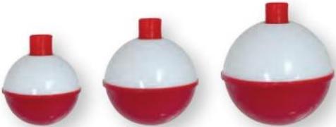 Pucci Red/White Snap-on Floats 12-Pack