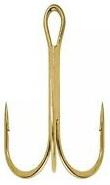 Pucci Gold Treble Hooks 4-Pack