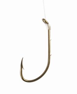Eagle Claw Snelled Bronze Worm Hooks