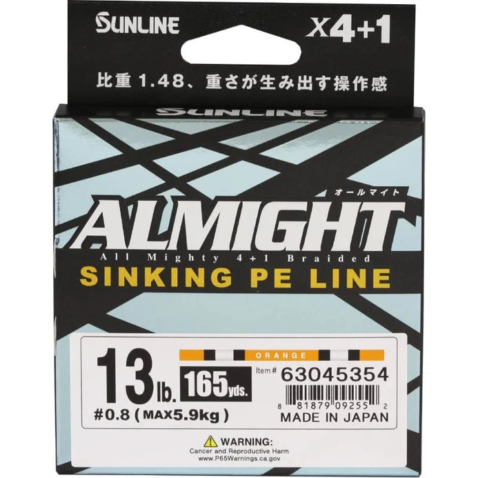 Sunline Almight Sinking Braid 165yd Spool