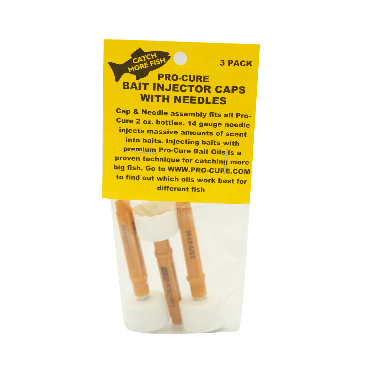 Pro-Cure Bait Injector 2oz Caps with Needles