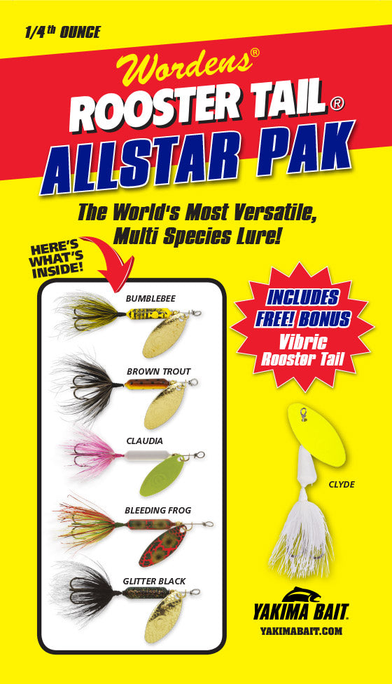 Yakima Bait Rooster Tail Allstar Pack Boxed Kit