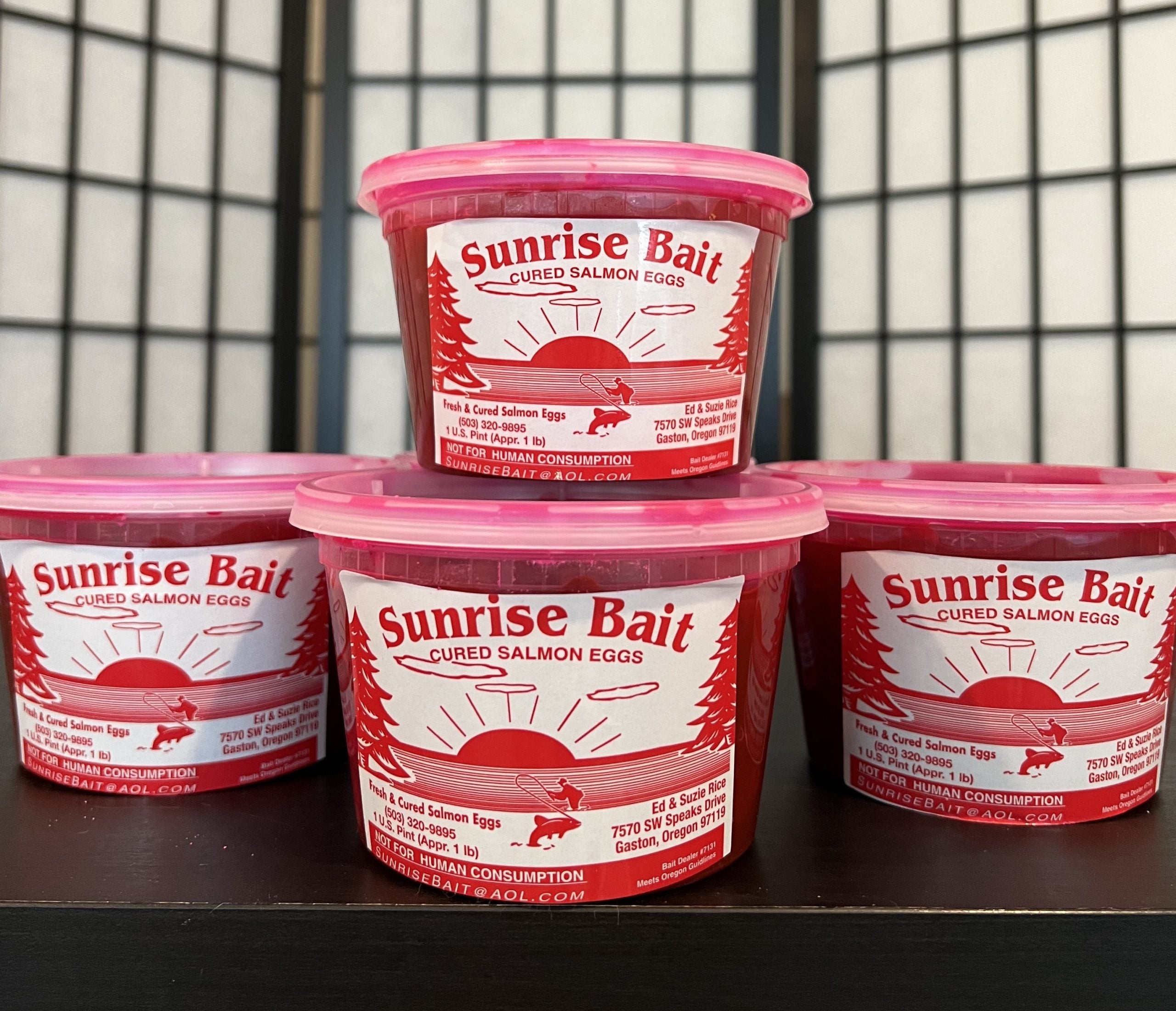 Sunrise Bait Fresh Cured Salmon Eggs 16 oz