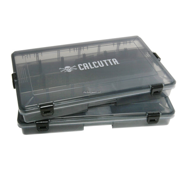 Calcutta Squall 3700 waterproof 4 latch tackle trays 2pk
