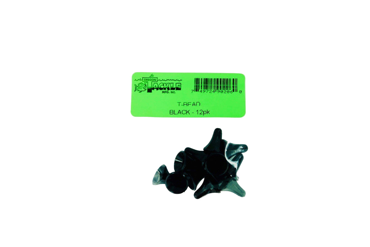 Black plastic fasteners in a clear package with a green label on a light gray background