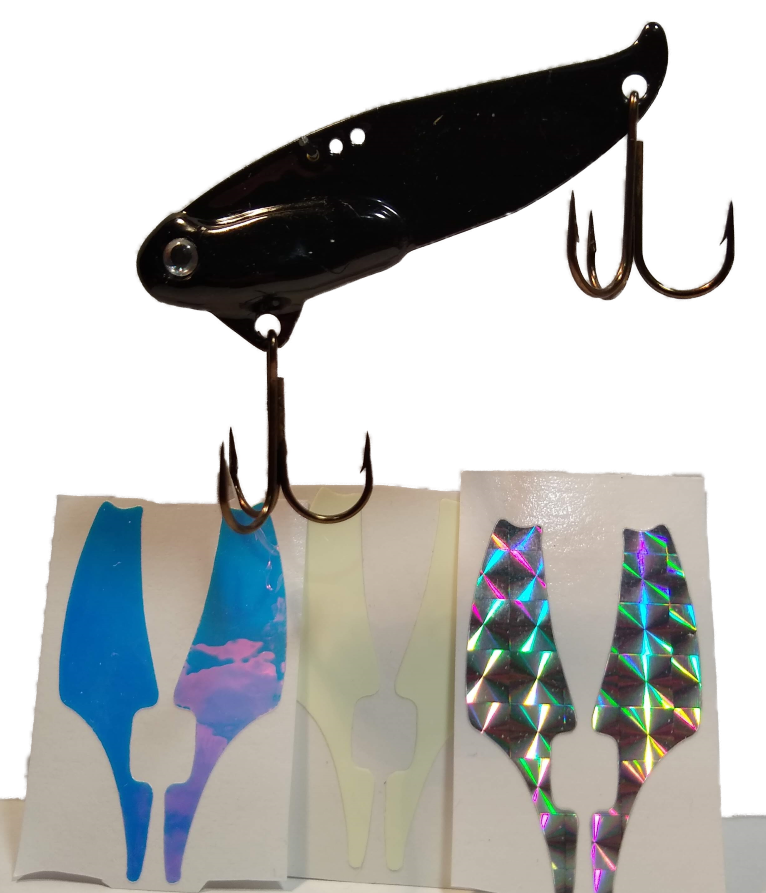 Fish Eye Powder Coated Blade Baits with 3 Decal Pairs