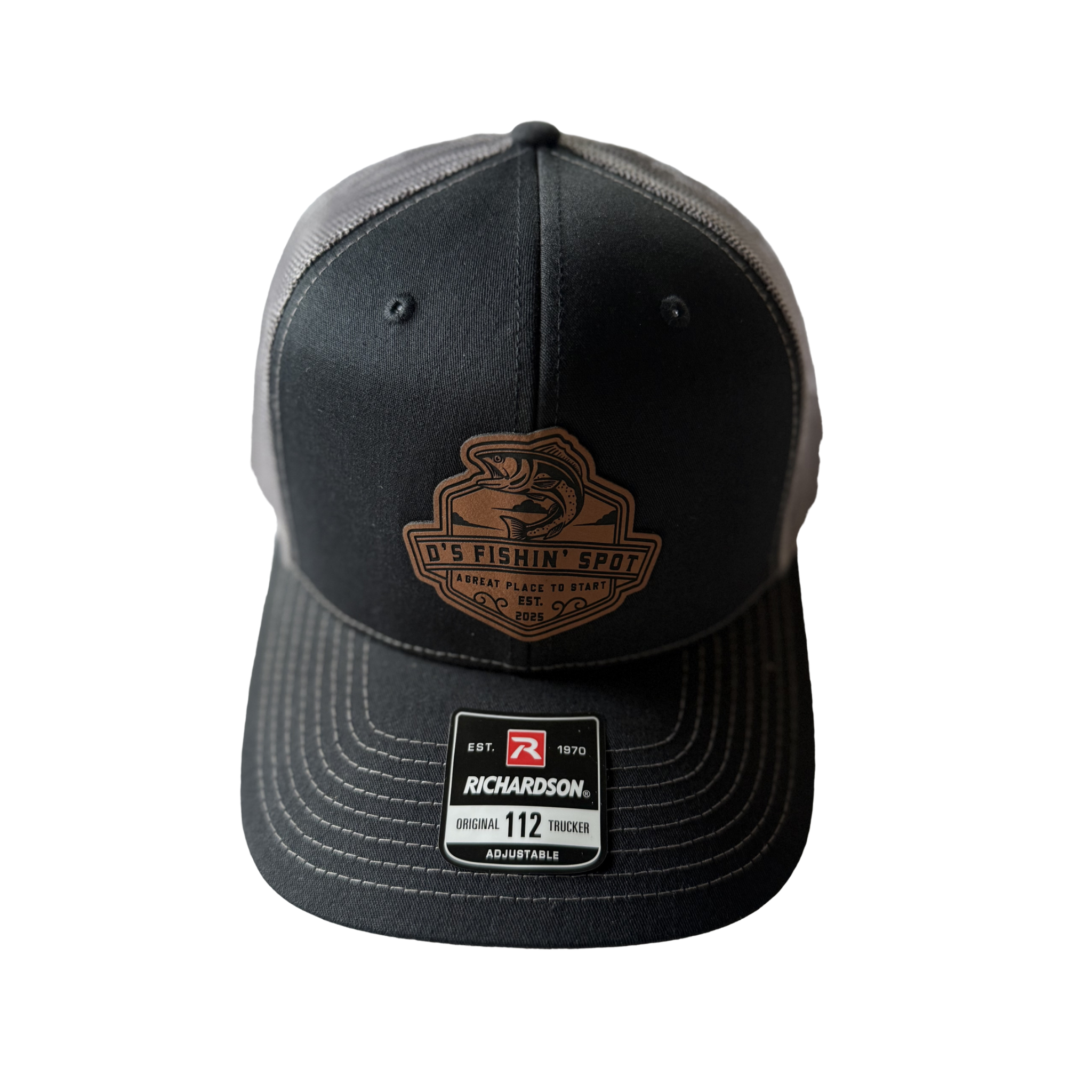Trucker Hat Leather Patch with D's Logo