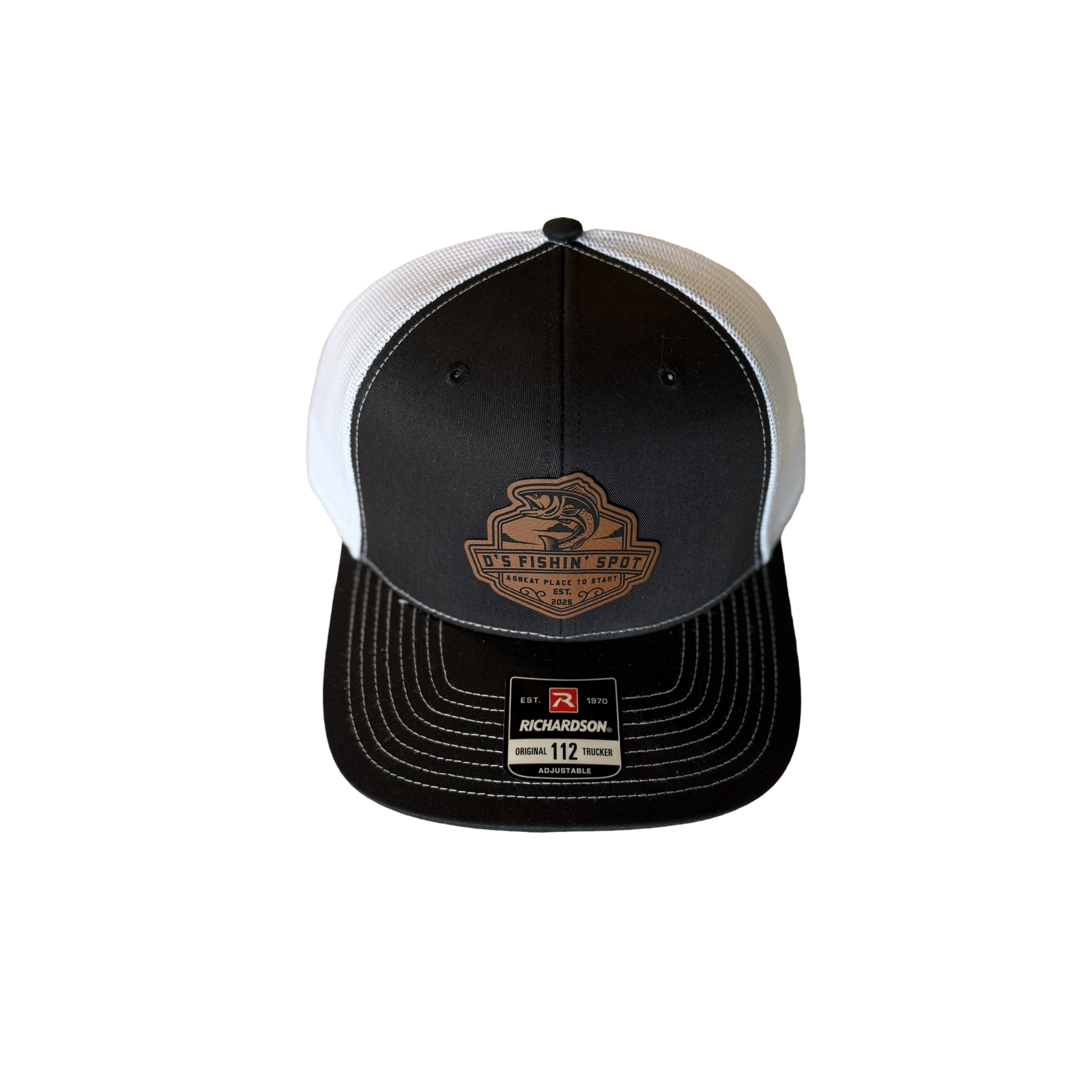 Trucker Hat Leather Patch with D's Logo