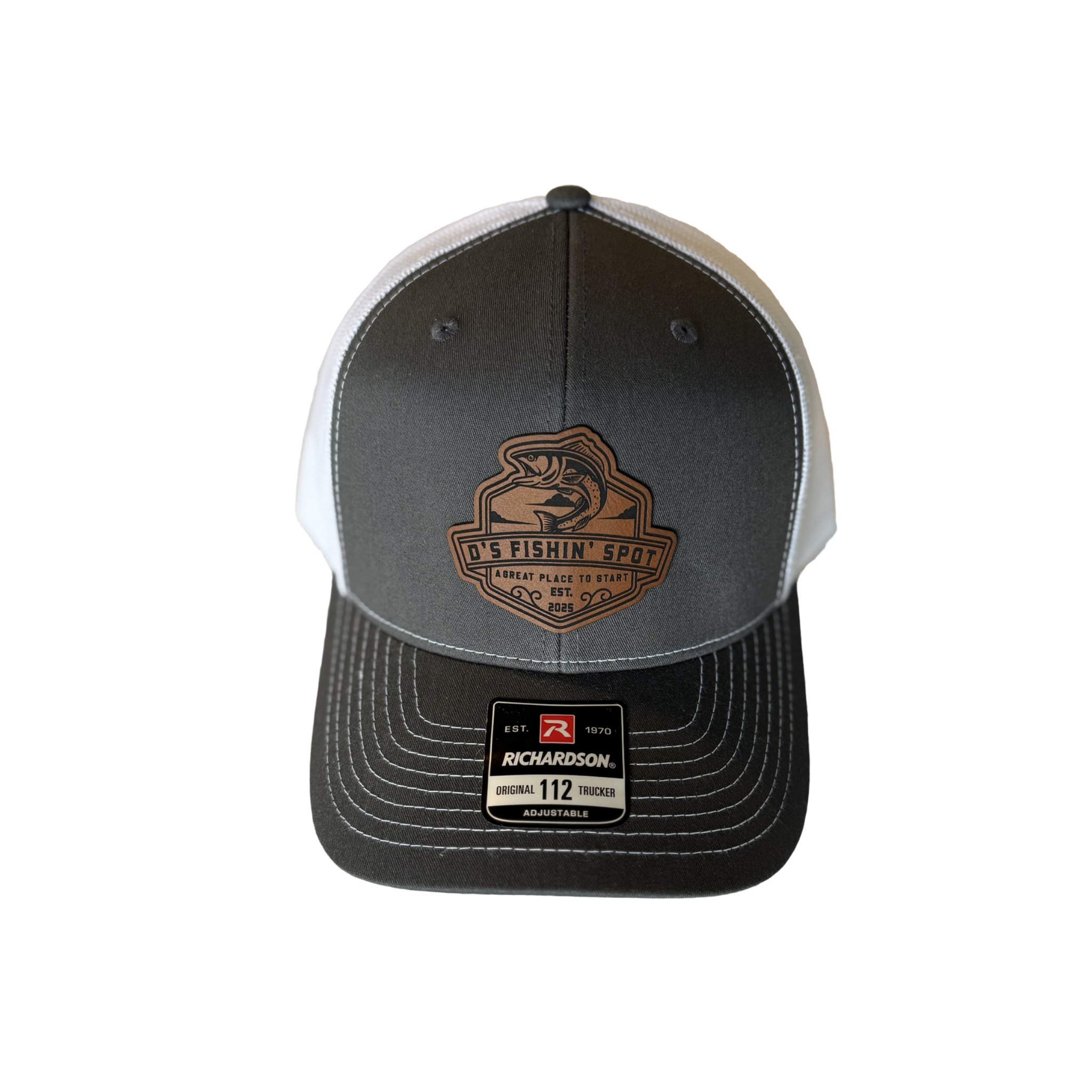 Trucker Hat Leather Patch with D's Logo