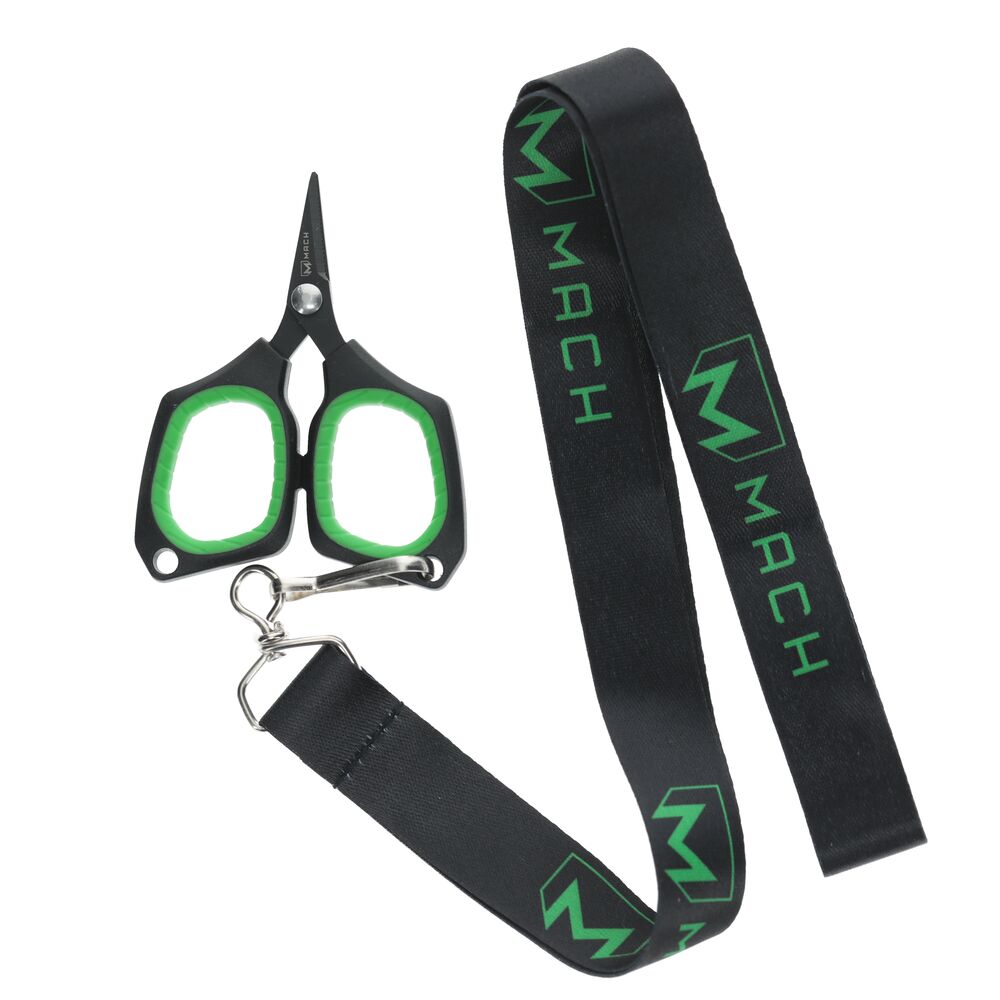 Lews MACH 3" Braid Scissors with Squeeze Sheath and Lanyard