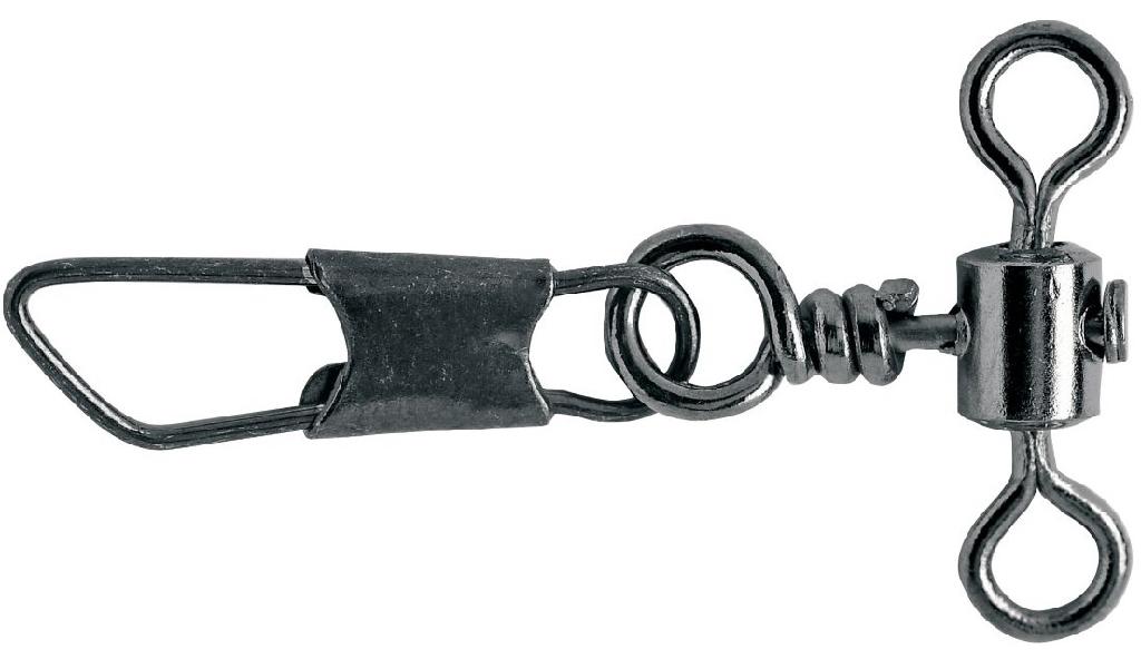 Pucci Black Rolling Drop Swivel w/Safety Snaps