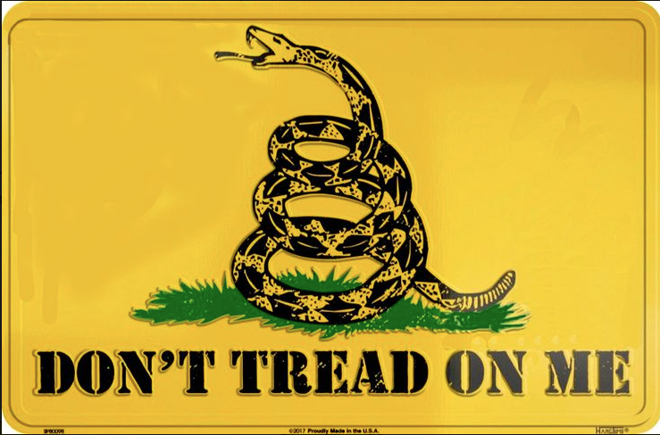 Don't Tread On Me Small Parking Sign