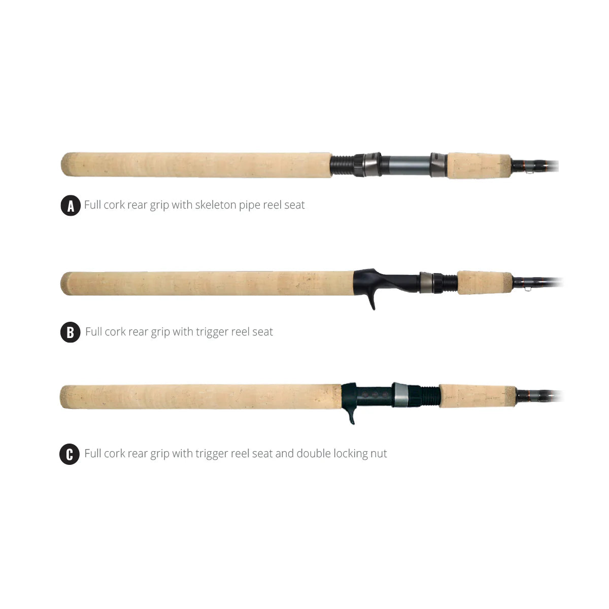 Okuma SST A-series Casting Rods with Cork Grip