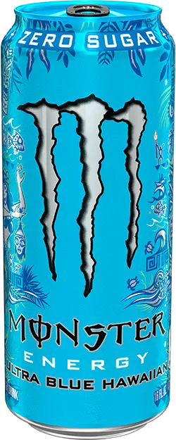 16 oz Monster Energy Drink Ultra Blue Hawaiian